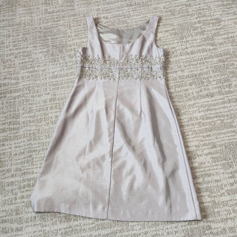 Eliza J womens beaded special occasion dress silver size 10 - Picture 11 of 12